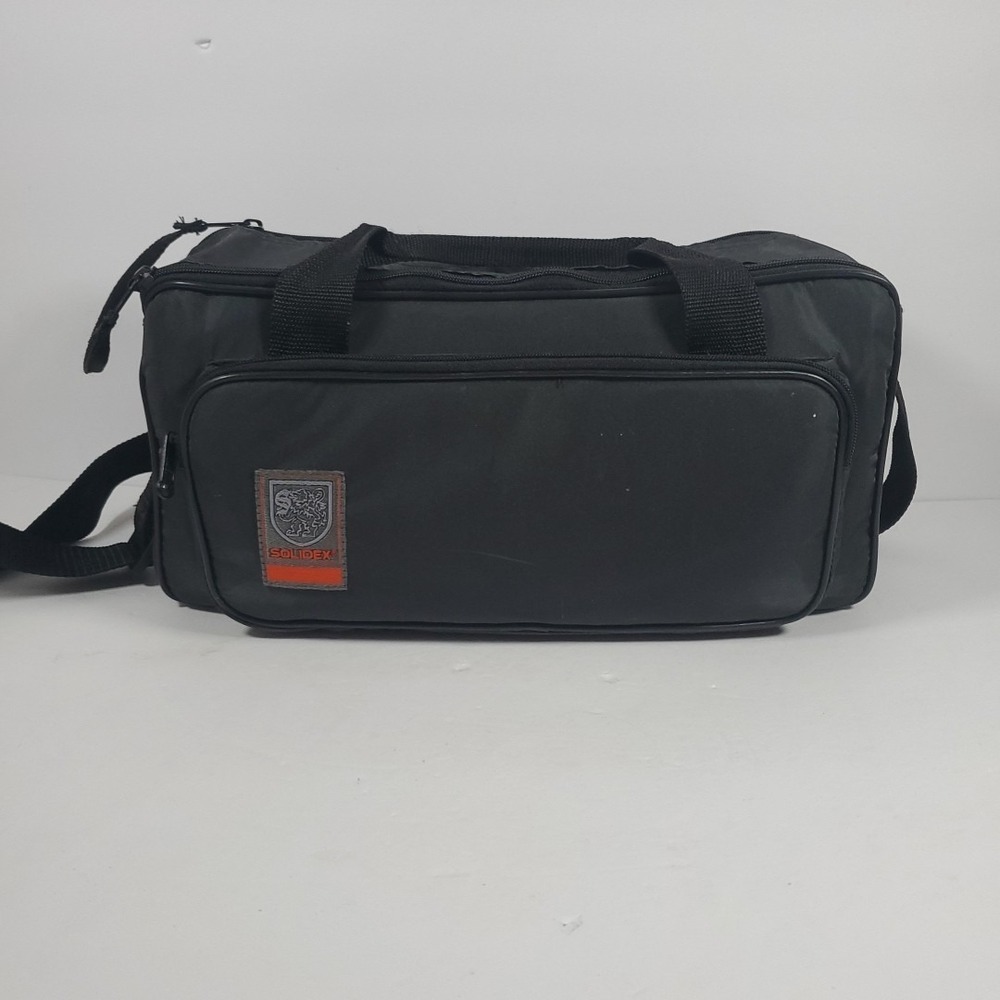 VINTAGE SOLIDEX CAMERA BAG BLACK 7" X 14"